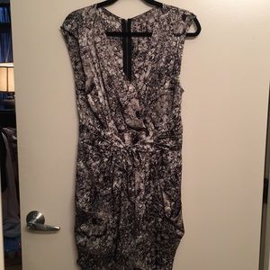 Black and silver floral dress